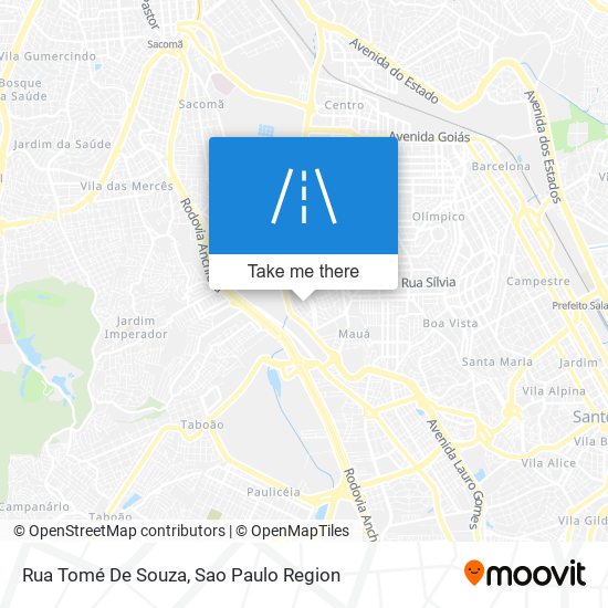 Mapa Rua Tomé De Souza