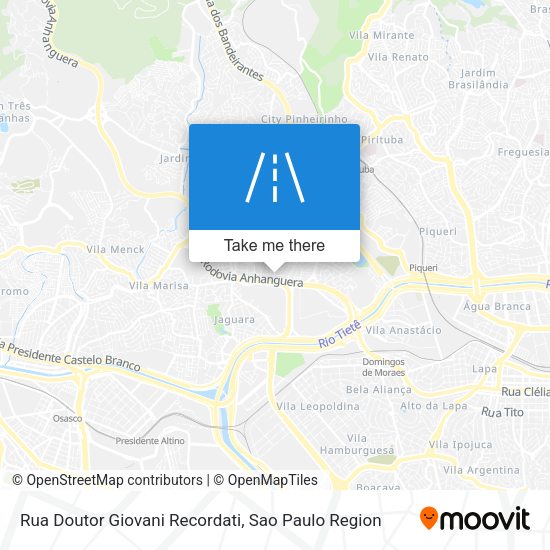 Rua Doutor Giovani Recordati map