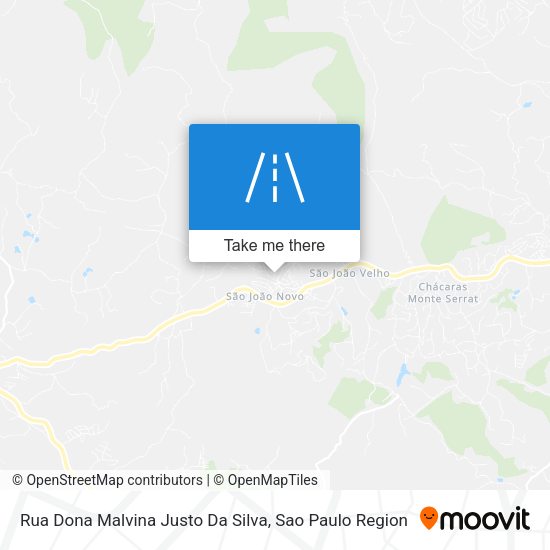 Rua Dona Malvina Justo Da Silva map