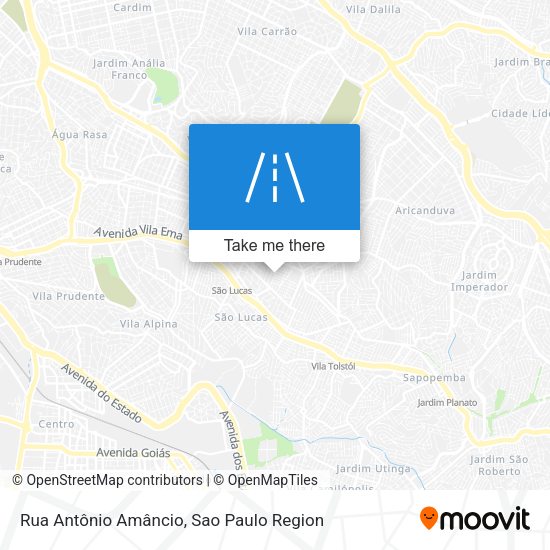 Rua Antônio Amâncio map