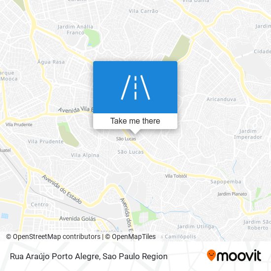 Mapa Rua Araújo Porto Alegre