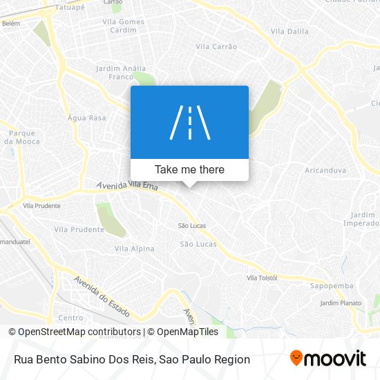 Mapa Rua Bento Sabino Dos Reis