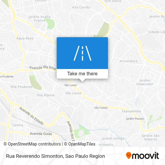 Rua Reverendo Simonton map