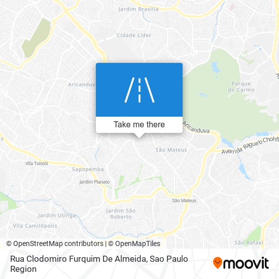 Mapa Rua Clodomiro Furquim De Almeida