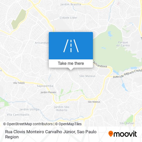 Mapa Rua Clovis Monteiro Carvalho Júnior