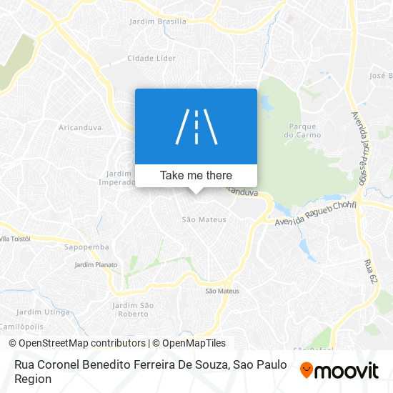 Mapa Rua Coronel Benedito Ferreira De Souza