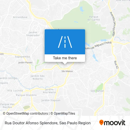 Rua Doutor Afonso Splendore map