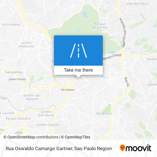 Mapa Rua Oswaldo Camargo Gartner