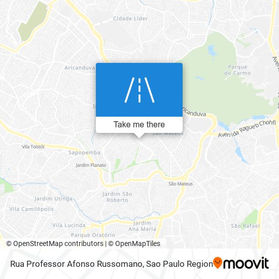 Rua Professor Afonso Russomano map