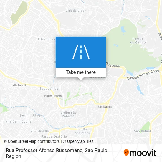 Rua Professor Afonso Russomano map
