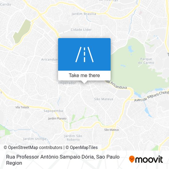 Rua Professor Antônio Sampaio Dória map