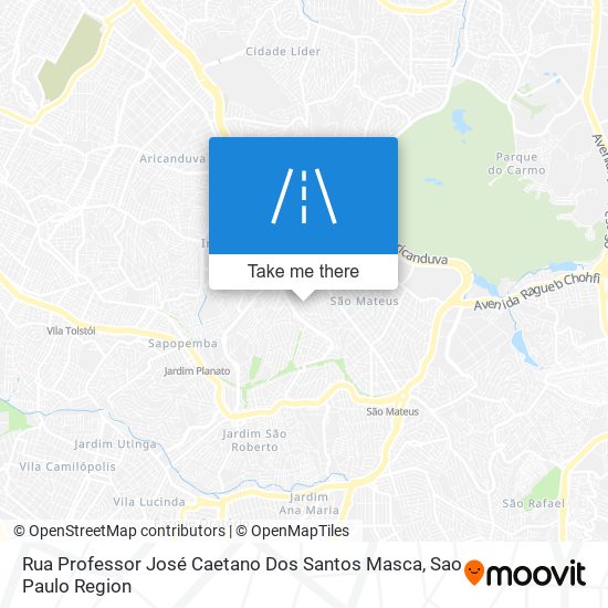 Mapa Rua Professor José Caetano Dos Santos Masca