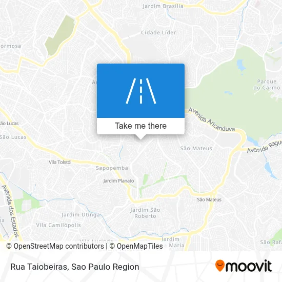 Rua Taiobeiras map