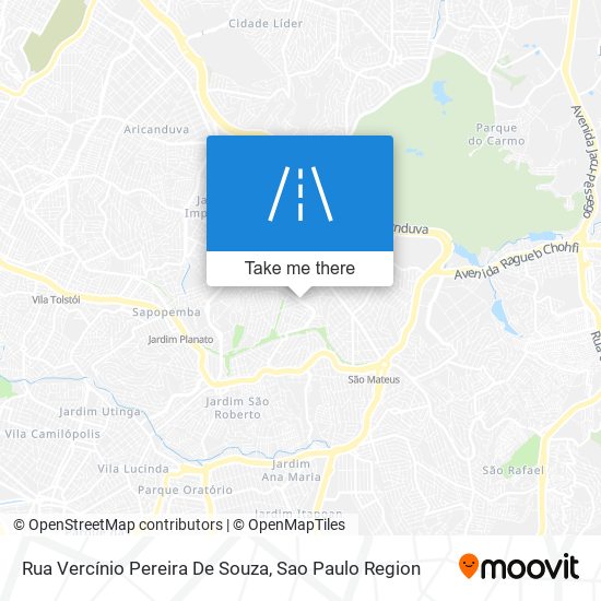 Mapa Rua Vercínio Pereira De Souza