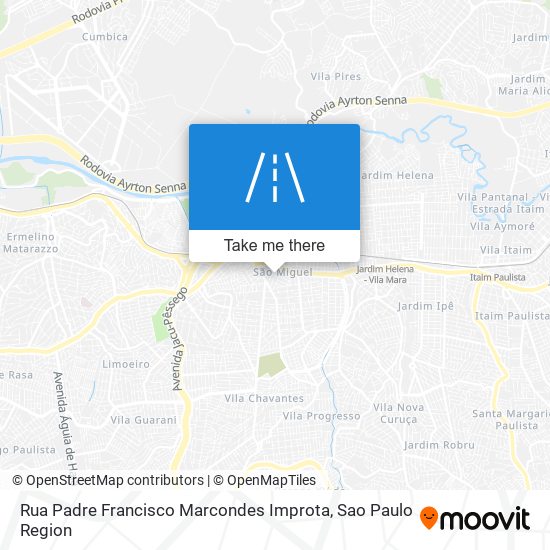 Mapa Rua Padre Francisco Marcondes Improta