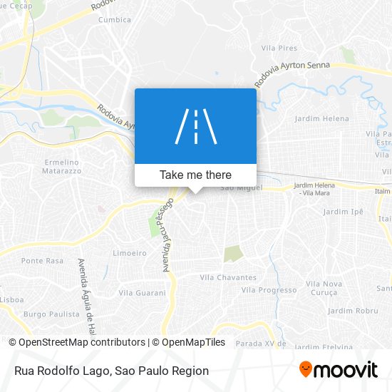 Mapa Rua Rodolfo Lago