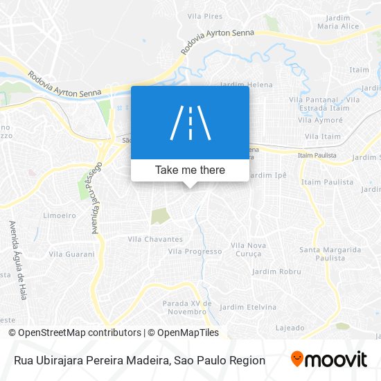 Mapa Rua Ubirajara Pereira Madeira