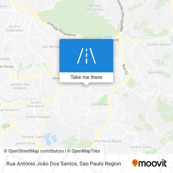 Rua Antônio João Dos Santos map