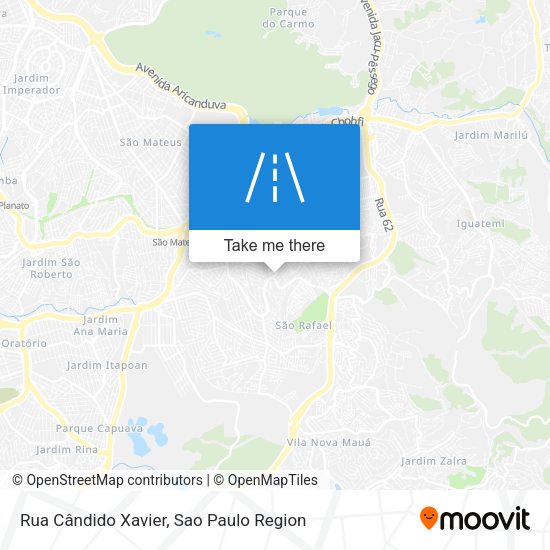 Rua Cândido Xavier map
