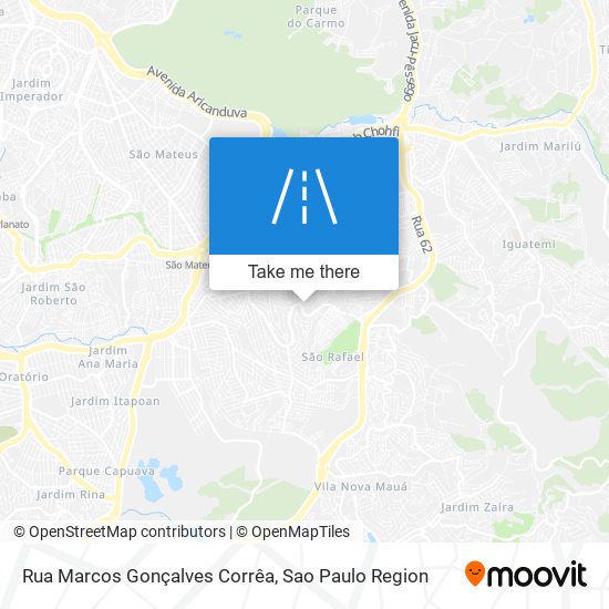 Mapa Rua Marcos Gonçalves Corrêa