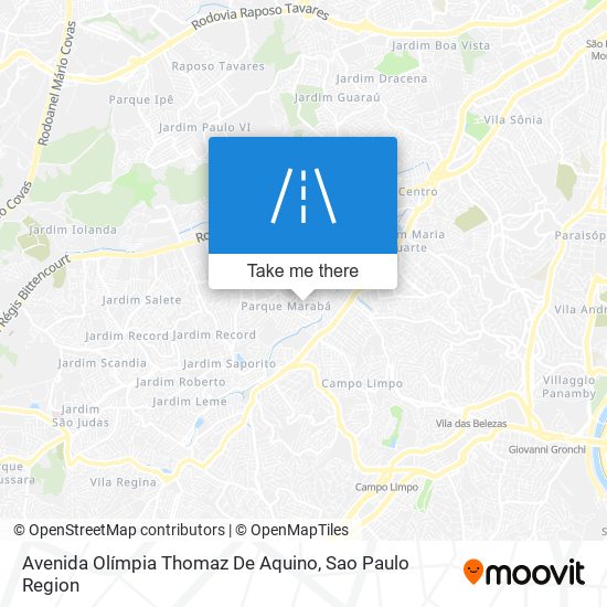 Mapa Avenida Olímpia Thomaz De Aquino