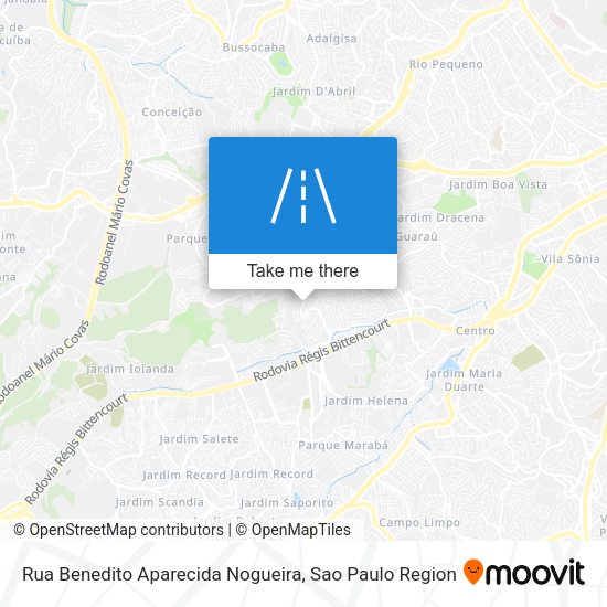 Rua Benedito Aparecida Nogueira map