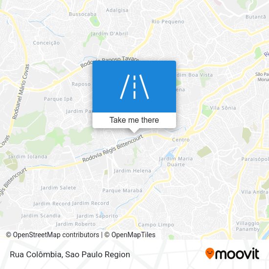 Rua Colômbia map