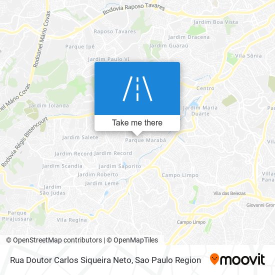 Mapa Rua Doutor Carlos Siqueira Neto