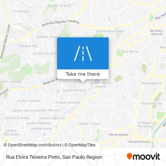 Mapa Rua Elvira Teixeira Pinto