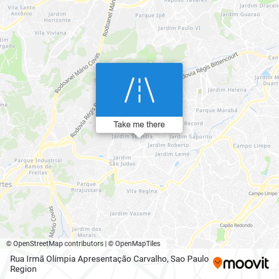 Rua Irmã Olímpia Apresentação Carvalho map