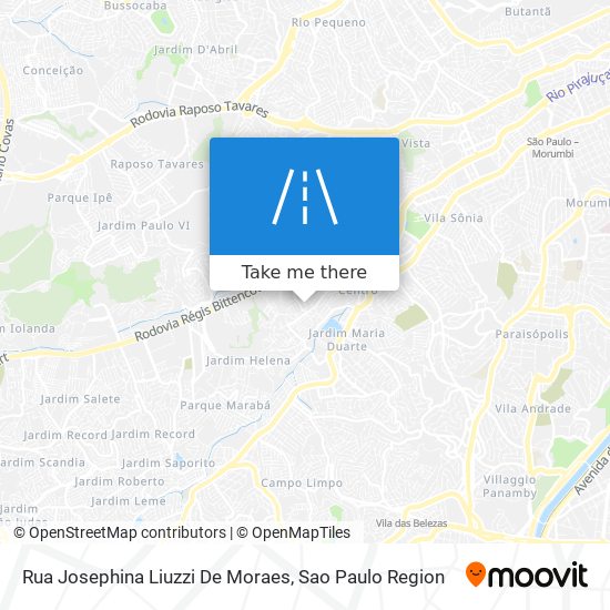 Mapa Rua Josephina Liuzzi De Moraes