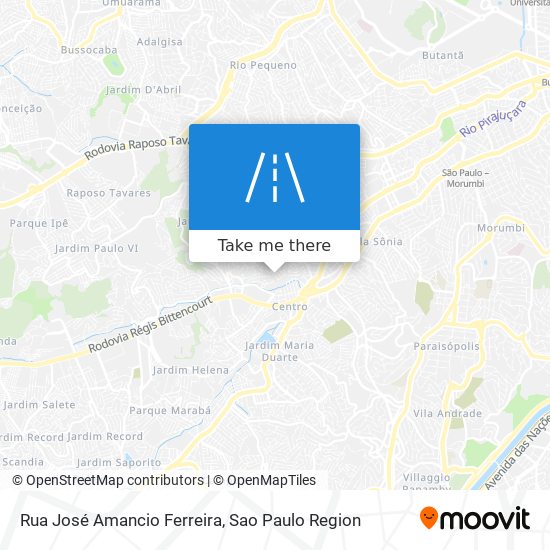 Mapa Rua José Amancio Ferreira