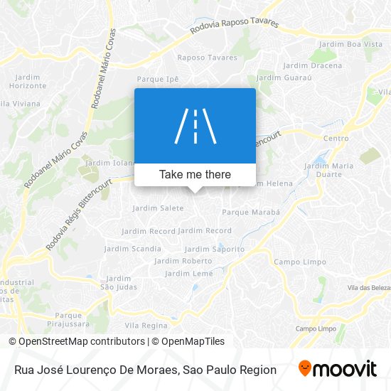 Rua José Lourenço De Moraes map