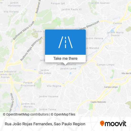 Mapa Rua João Rojas Fernandes