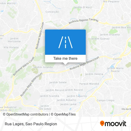 Rua Lages map