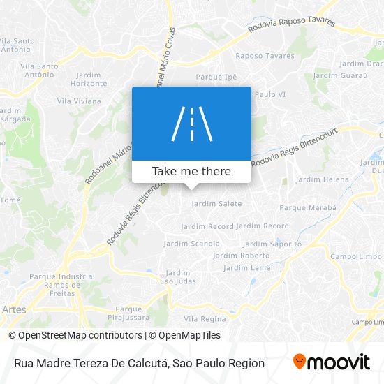 Mapa Rua Madre Tereza De Calcutá