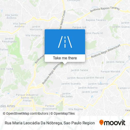 Rua Maria Leocádia Da Nóbrega map