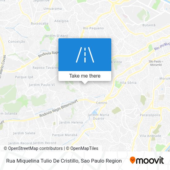 Rua Miquelina Tulio De Cristillo map
