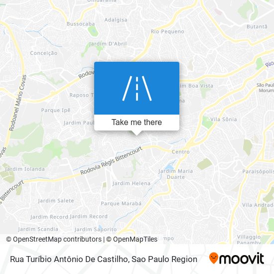 Rua Turíbio Antônio De Castilho map