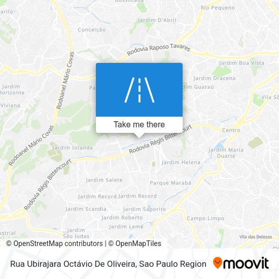 Rua Ubirajara Octávio De Oliveira map