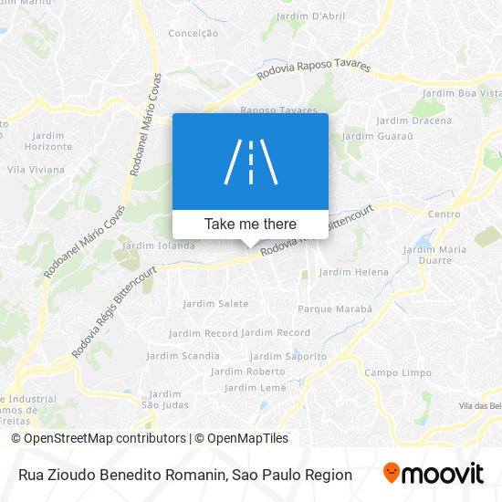 Rua Zioudo Benedito Romanin map