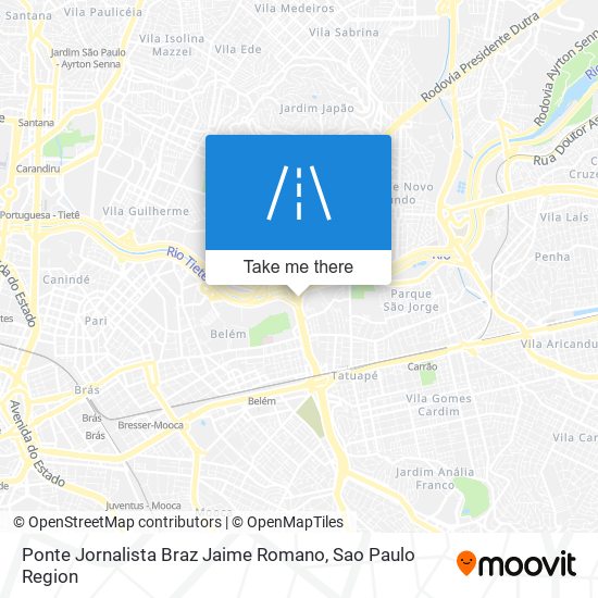 Ponte Jornalista Braz Jaime Romano map
