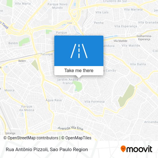 Rua Antônio Pizzoli map