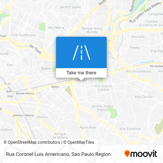 Rua Coronel Luis Americano map