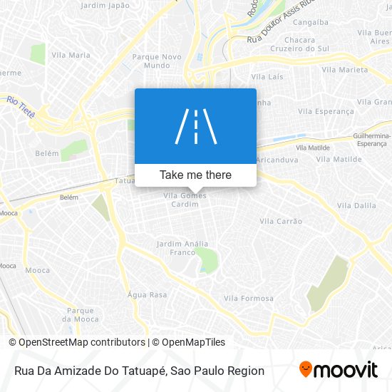 Rua Da Amizade Do Tatuapé map