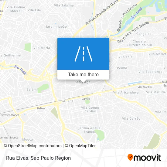 Rua Elvas map