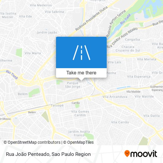 Rua João Penteado map