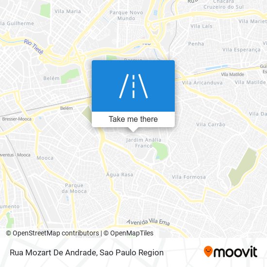 Mapa Rua Mozart De Andrade