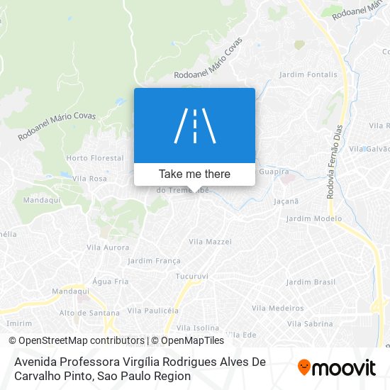 Avenida Professora Virgília Rodrigues Alves De Carvalho Pinto map