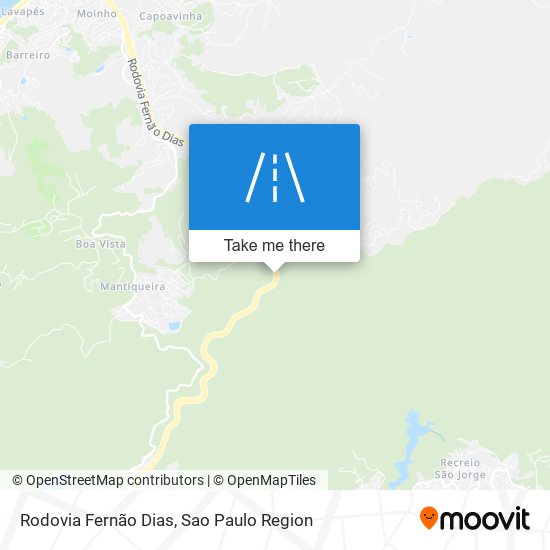 Rodovia Fernão Dias map